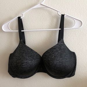 Victoria Secret heathered grey/black bra